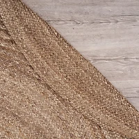 Brynn Mich Solid Braided Stain Resistant Indoor Round Area Rug