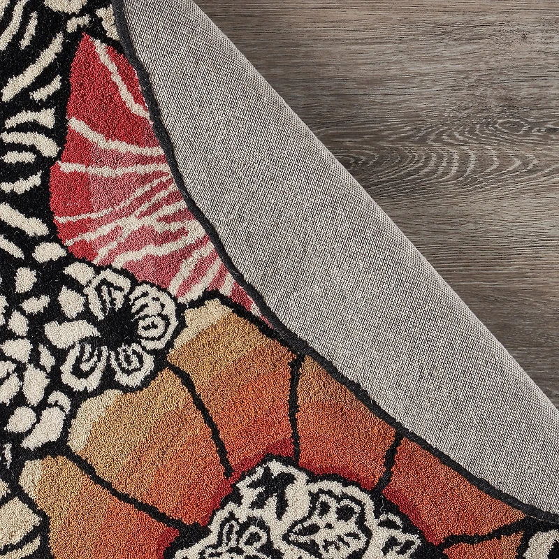 Sindy Frey Floral Hand Tufted Indoor Round Area Rug