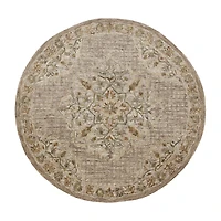 Sindy Deen Medallion Hand Tufted Indoor Round Area Rug