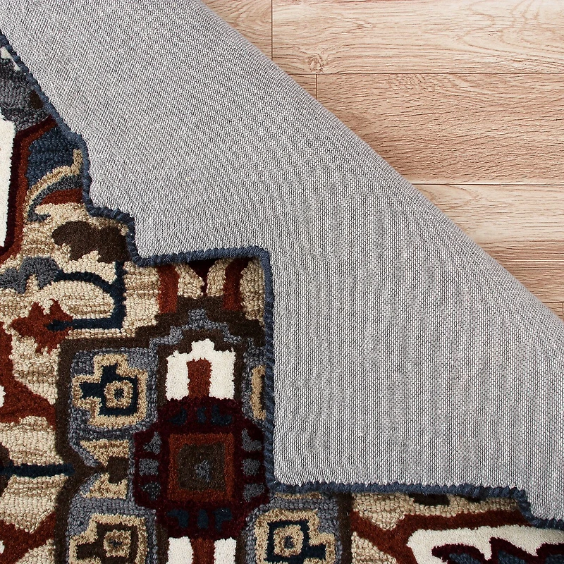 Shena Iris Geometric Hand Tufted Indoor Star Area Rug