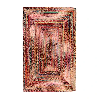 Halen Dia Geometric Braided Stain Resistant Indoor Rectangular Area Rug