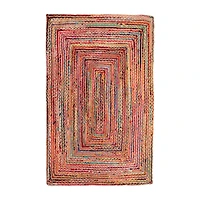 Halen Dia Geometric Braided Stain Resistant Indoor Rectangular Area Rug