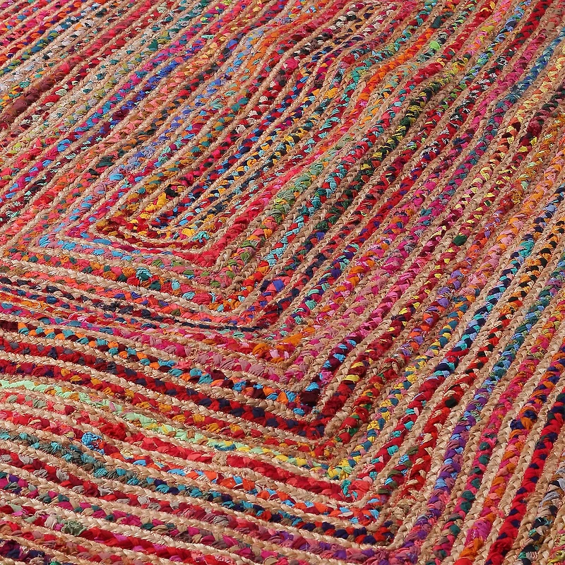 Halen Dia Geometric Braided Stain Resistant Indoor Rectangular Area Rug