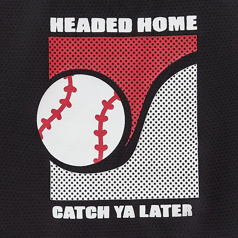 Okie Dokie Active Mesh Toddler & Little Boys Round Neck Short Sleeve Relaxed Fit Graphic T-Shirt