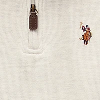 U.S. Polo Assn. Little & Big Kid Boys Mock Neck Long Sleeve Casual Quarter-Zip Pullover