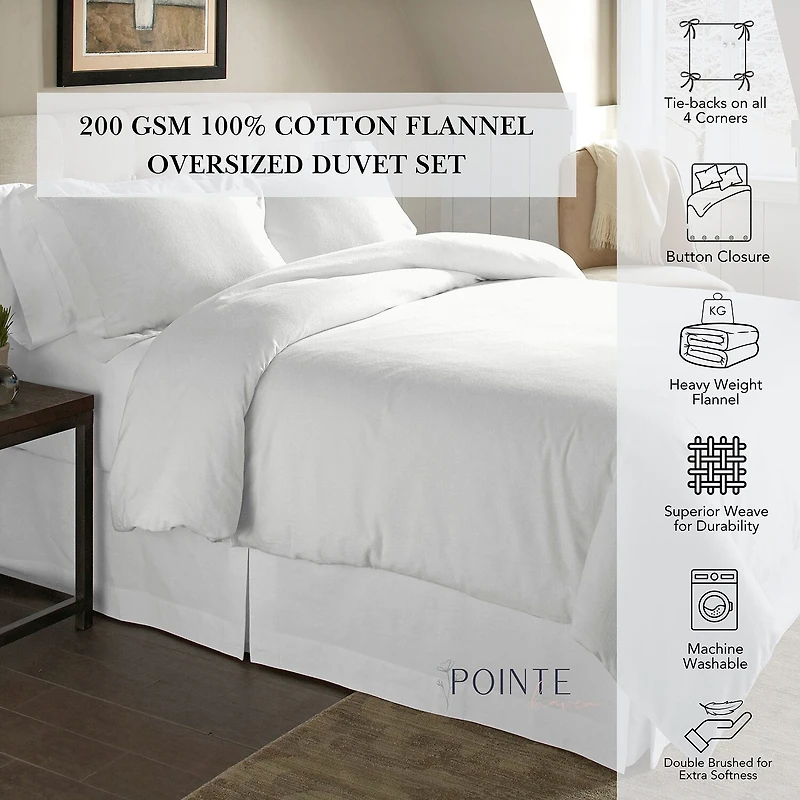 Pointehaven Heavy Weight Cotton Duvet Cover Set