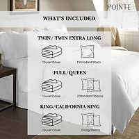 Pointehaven Soft Cotton Duvet Cover Set