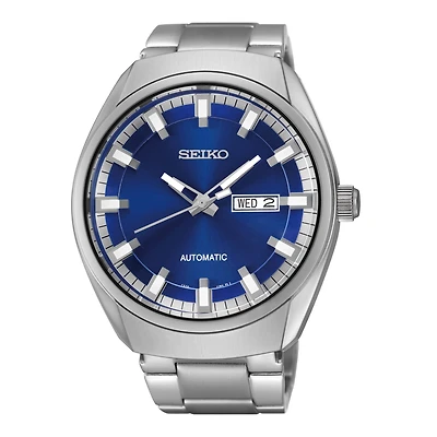 Seiko® Recraft Mens Stainless Steel Automatic Watch SNKN41