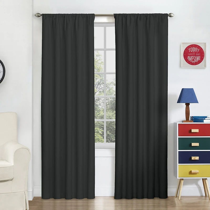 Eclipse Macklin Rod Pocket Energy Saving Blackout Single Curtain Panel