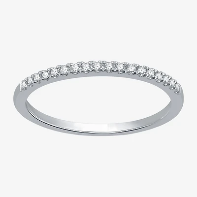 (H-I / I1) Womens 1/10 CT. T.W. Lab Grown White Diamond 10K Gold Wedding Band