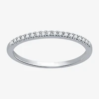 (H-I / I1) Womens 1/10 CT. T.W. Lab Grown White Diamond 10K Gold Wedding Band