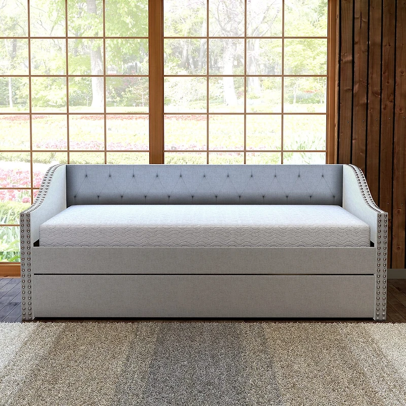 Mia Upholstered Wooden Daybed