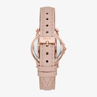 Relic By Fossil Womens Pink Leather Strap Watch Zr34647