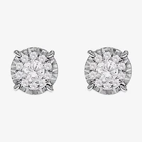 (I / SI2) 1 CT. T.W. Lab Grown White Diamond 10K Gold 7.8mm Stud Earrings