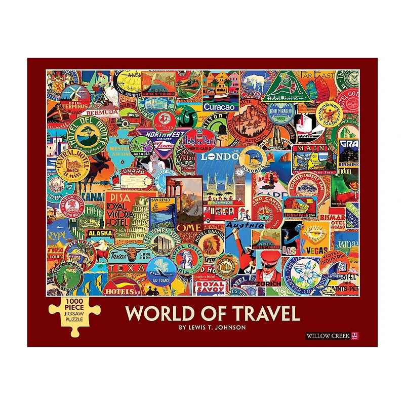 Willow Creek Press Lewis T. Johnson - World Of Travel: 1000 Pcs 1000-pc. Puzzle