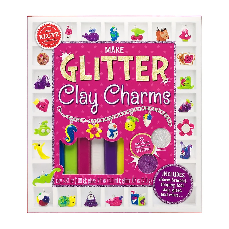 Klutz Make Glitter Clay Charms Jewelry Kit
