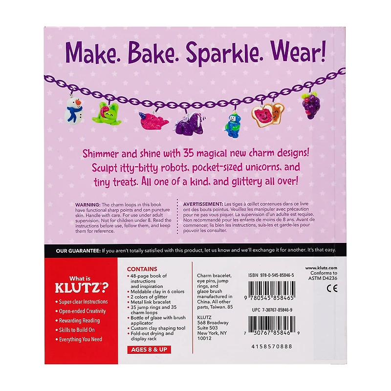 Klutz Make Glitter Clay Charms Jewelry Kit