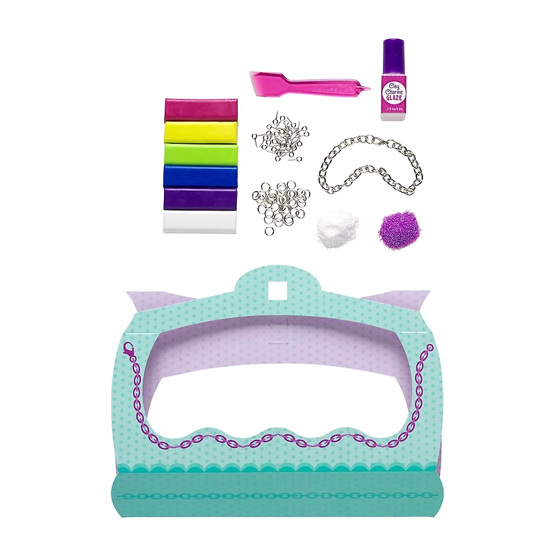 Klutz Make Glitter Clay Charms Jewelry Kit