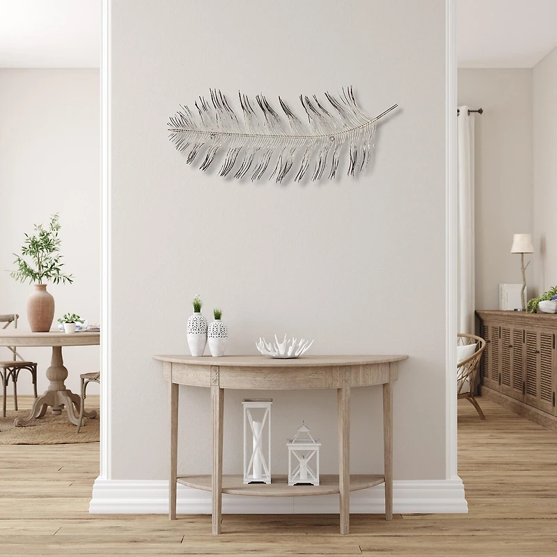 Peacock Feather Decor Animals Metal Wall Art