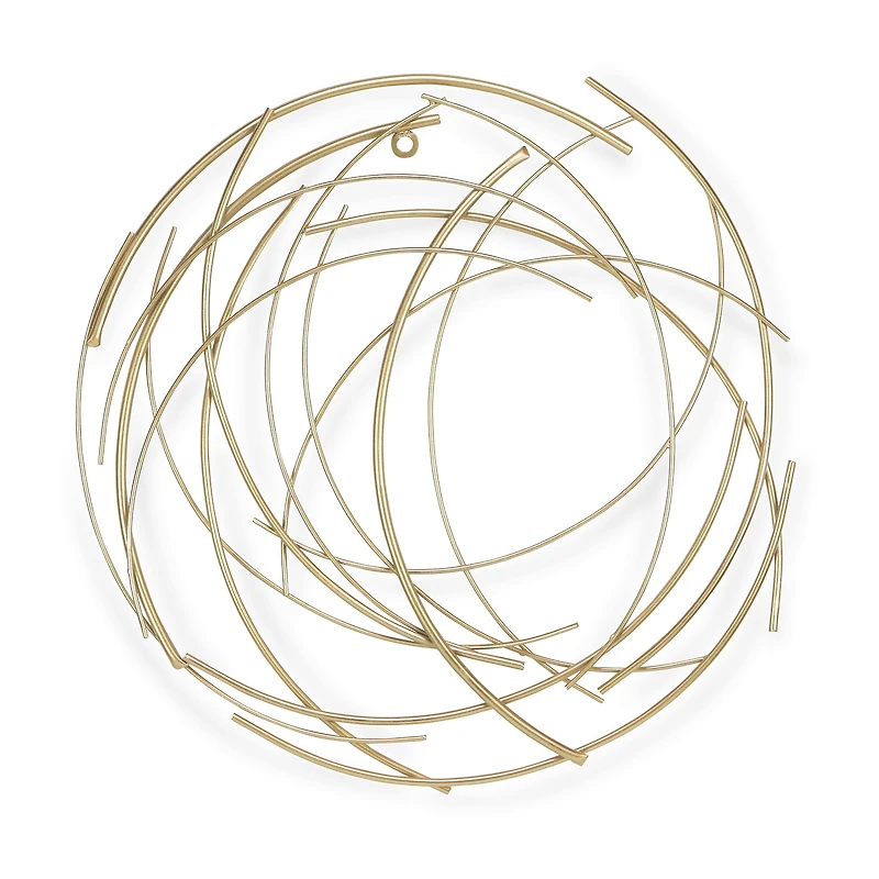 Cheungs Gold Abstract Round Metal Wall Art