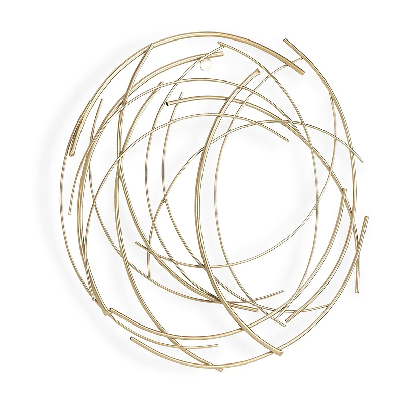 Cheungs Gold Abstract Round Metal Wall Art
