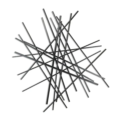 Cheungs Avalon Black Large Abstract Metal Wall Art