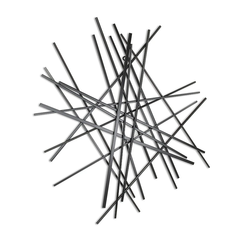 Cheungs Avalon Black Large Abstract Metal Wall Art