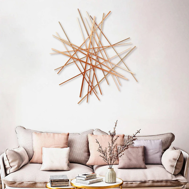 Cheungs Avalon Rose Gold Large Abstract Art Metal Wall Art