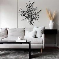 Cheungs Avalon Black Abstract Metal Wall Art