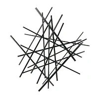 Cheungs Avalon Black Abstract Metal Wall Art