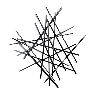 Cheungs Avalon Black Abstract Metal Wall Art