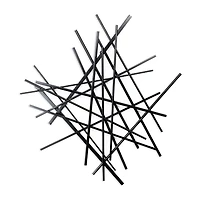 Cheungs Avalon Black Abstract Metal Wall Art