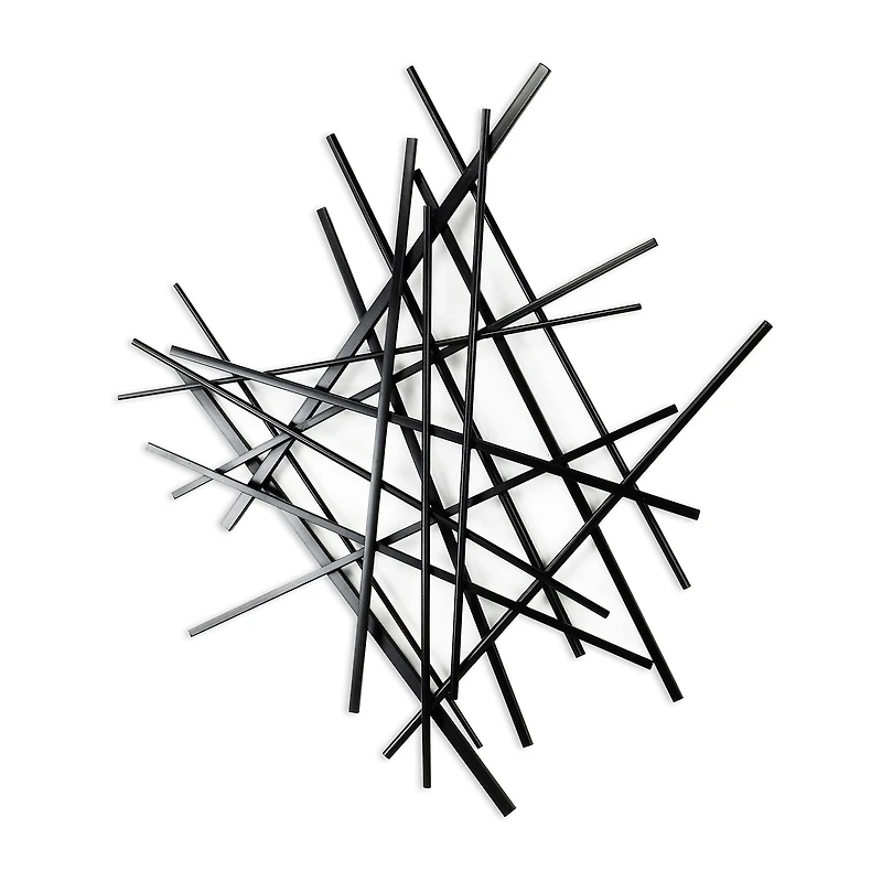 Cheungs Avalon Black Abstract Metal Wall Art