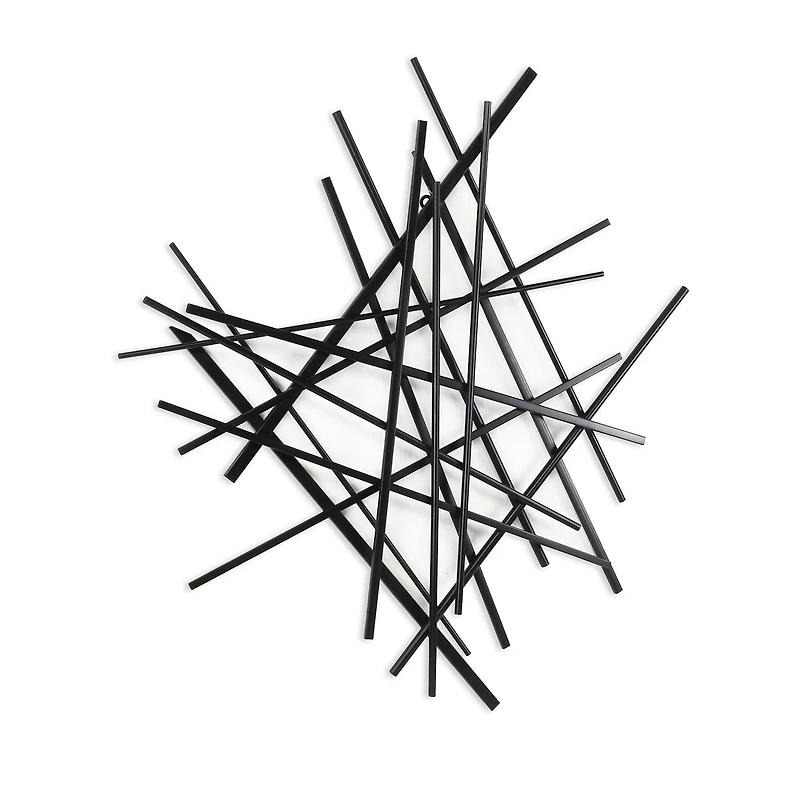 Cheungs Avalon Black Abstract Metal Wall Art