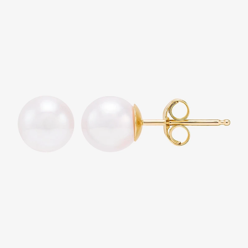 Certified Sofia™ Cultured Freshwater Pearl 5-5.5mm 10K Gold Stud Earrings