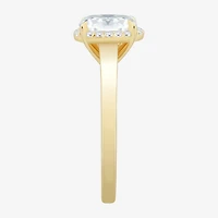 (H-I / Si1-Si2) Womens 1 CT. T.W. Lab Grown White Diamond 10K Gold Oval Halo Engagement Ring