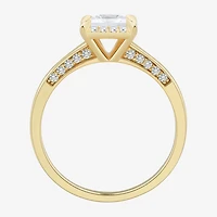 (H-I / Si1-Si2) Womens 1 CT. T.W. Lab Grown White Diamond 10K Gold Halo Engagement Ring
