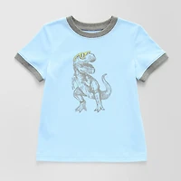 Okie Dokie Toddler & Little Boys Crew Neck Short Sleeve Regular Fit Graphic T-Shirt