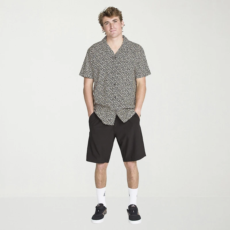 VOLCOM Mens Short Sleeve Regular Fit Button-Down Shirt