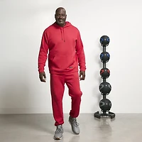 Shaquille O'Neal XLG™ Double Knit Pique Mens Drawstring Waist Cuffed Mid Rise Classic Fit Big and Tall Active Jogger Pant