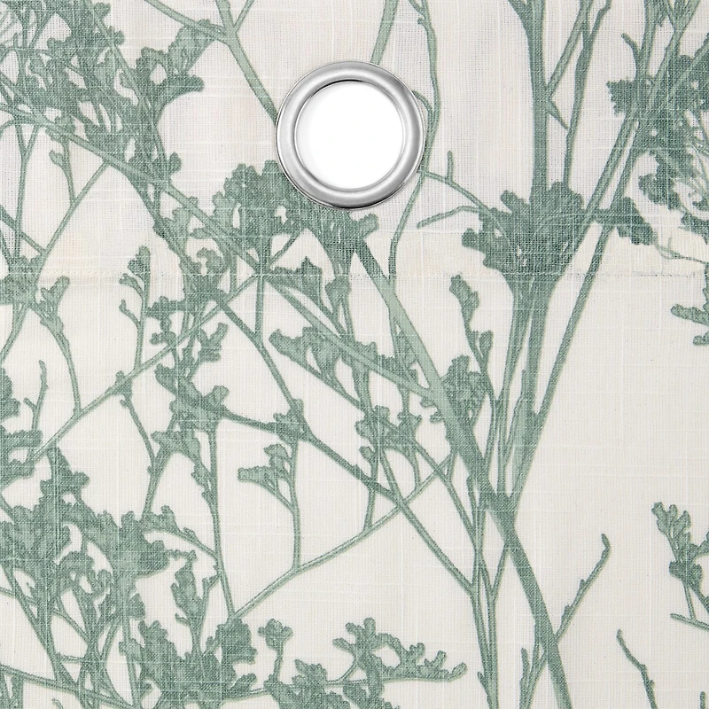 Fieldcrest Arden Botanical Grommet Top Sheer Single Curtain Panel
