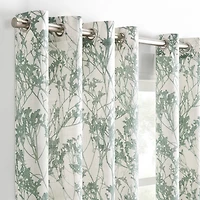 Fieldcrest Arden Botanical Grommet Top Sheer Single Curtain Panel