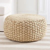 LR Home Elida 10" Handmade Jute Pouf