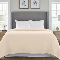 Pointehaven Cotton Waffle Luxury Sized Midweight Blanket