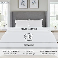 Pointehaven Cotton Waffle Luxury Sized Midweight Blanket