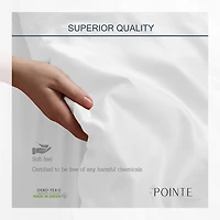 Pointehaven Long Staple Cotton Oversized Sateen 3-pc. Duvet Cover Set