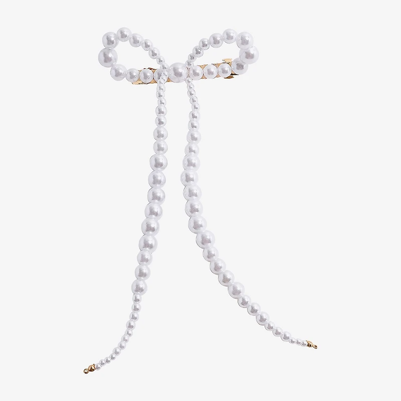 Bijoux Bar Bow White Barrette