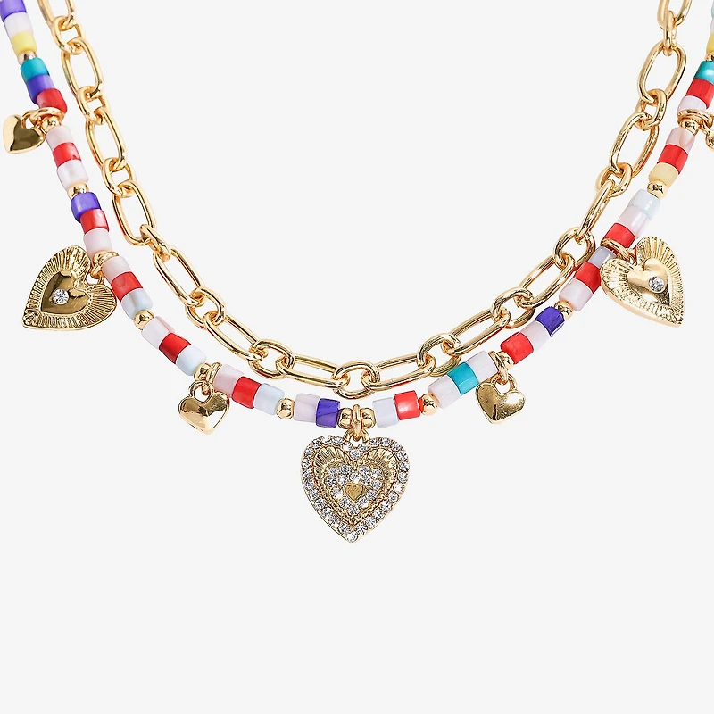Arizona Gold Tone Womens 16 Inch Strand Necklace