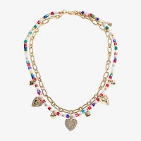 Arizona Gold Tone Womens 16 Inch Strand Necklace