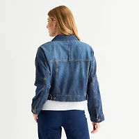 Liz Claiborne Denim Womens Tall Lightweight Jacket